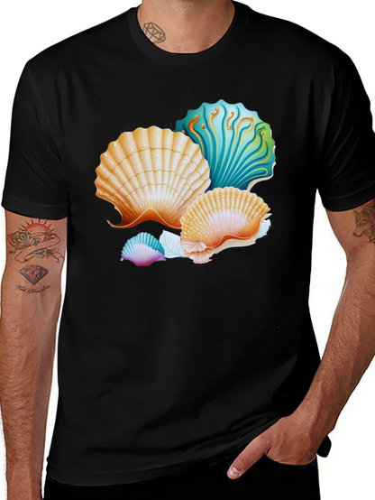 Seashell Graphic T-Shirt - Coastal Design