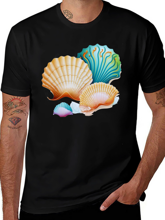 Seashell Graphic T-Shirt - Coastal Design