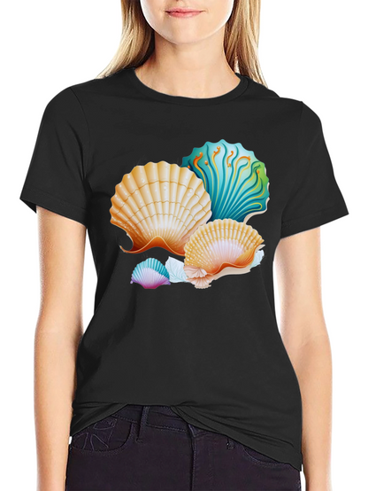 Seashell Graphic T-Shirt - Coastal Design