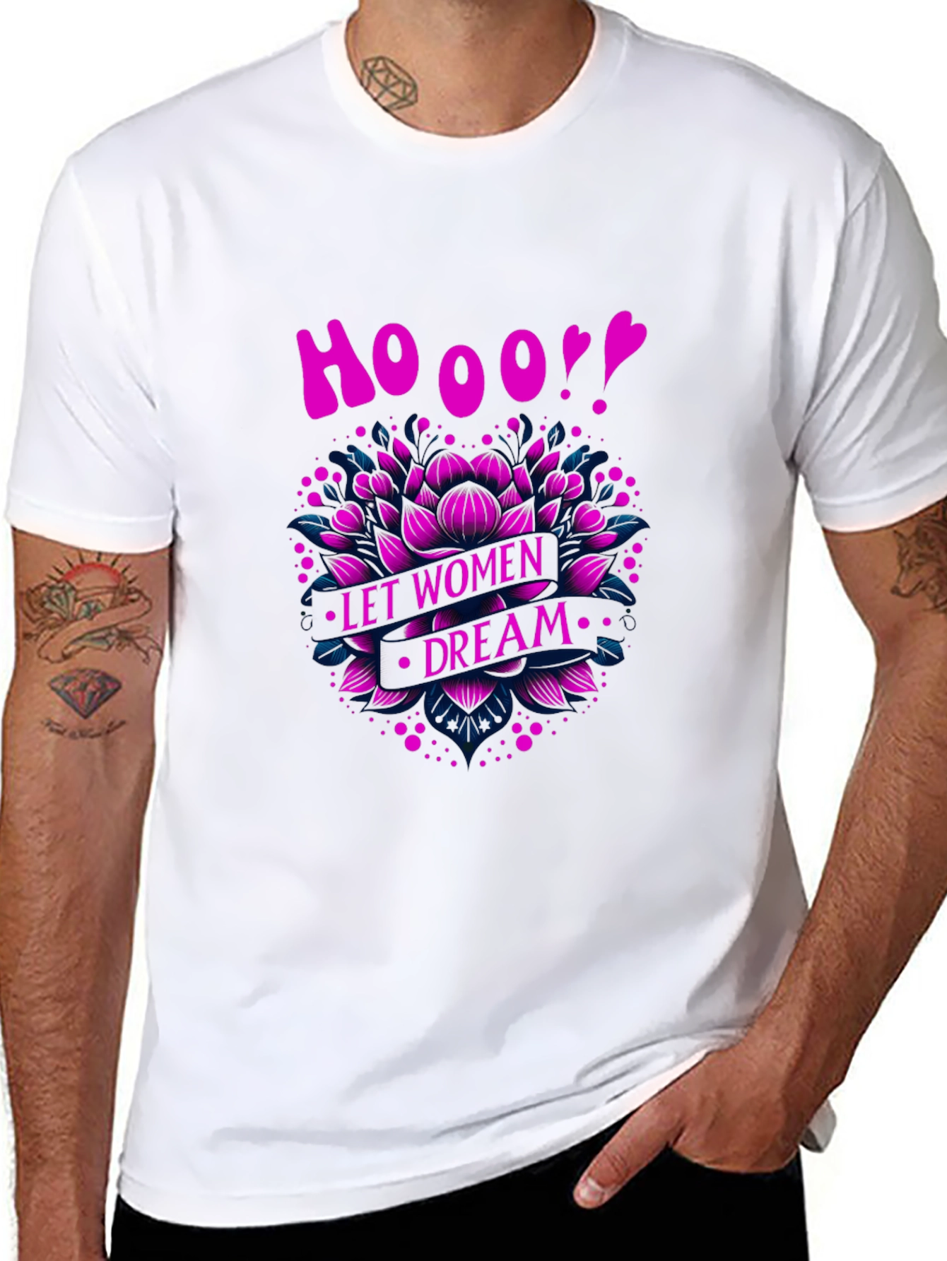 Empowering Womens Dream Graphic Tee - Black