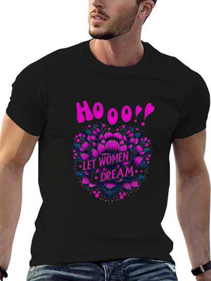 Empowering Womens Dream Graphic Tee - Black