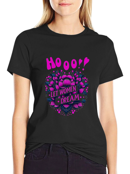 Empowering Womens Dream Graphic Tee - Black