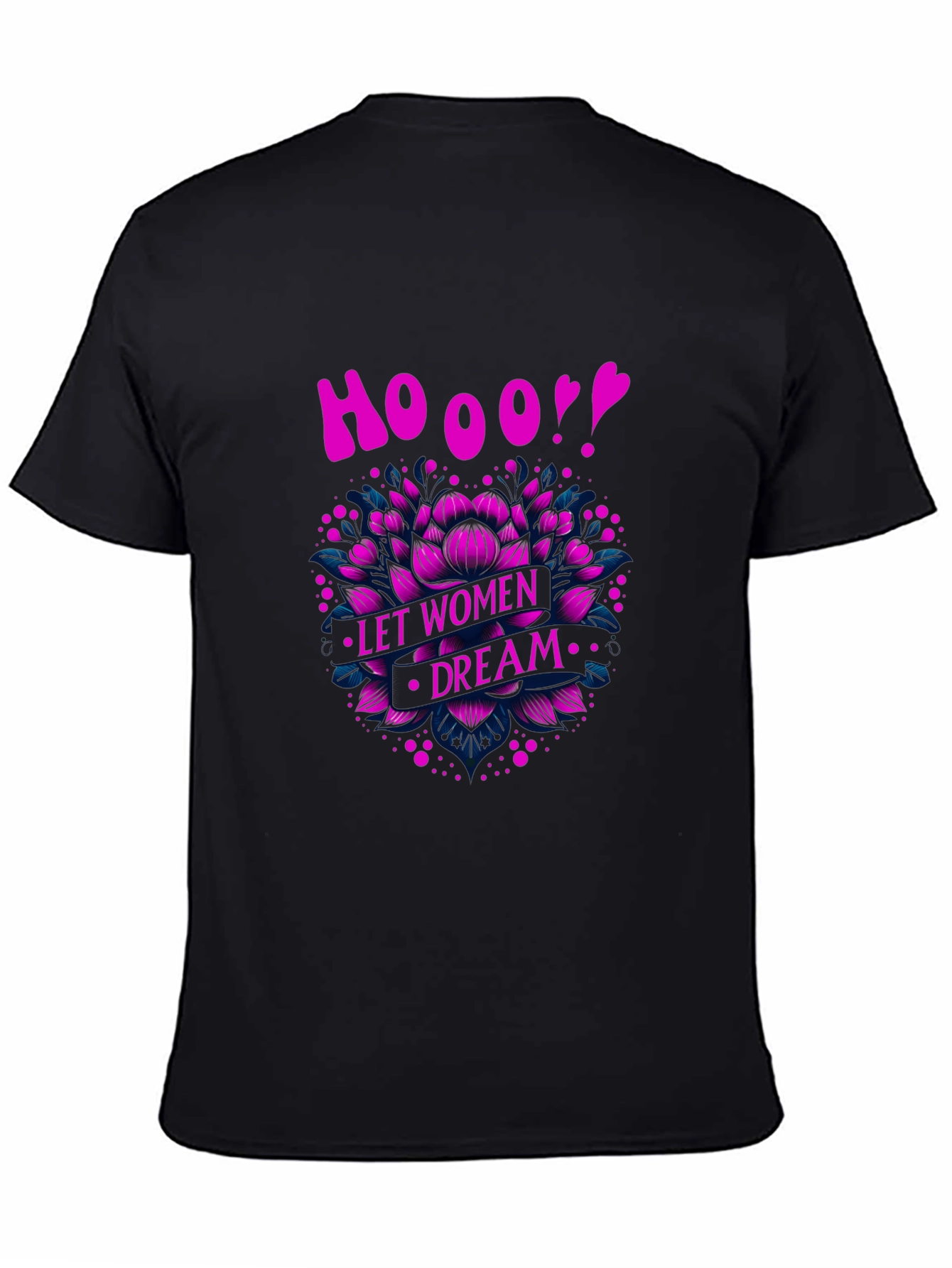 Empowering Womens Dream Graphic Tee - Black