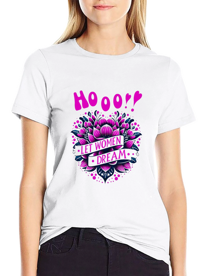 Empowering Womens Dream Graphic Tee - Black