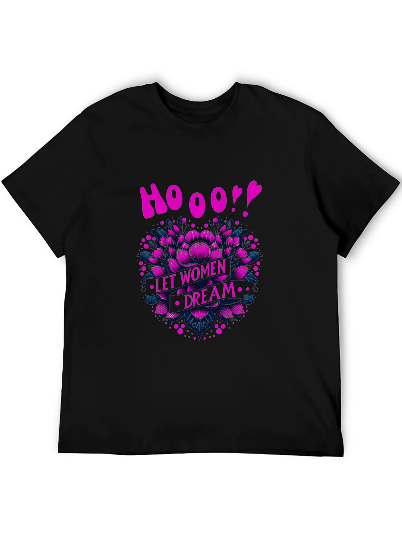 Empowering Womens Dream Graphic Tee - Black