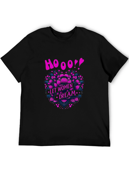 Empowering Womens Dream Graphic Tee - Black