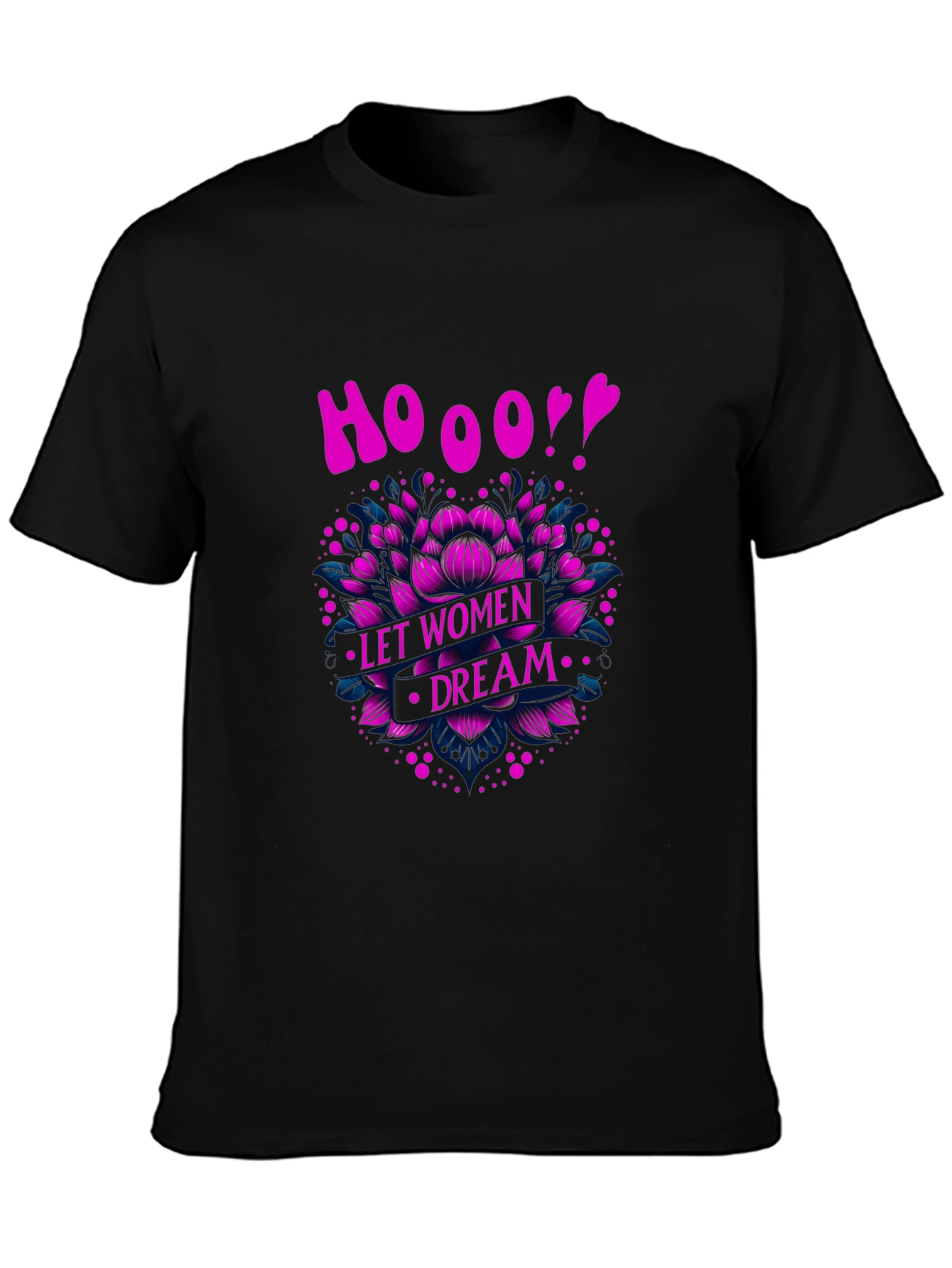 Empowering Womens Dream Graphic Tee - Black