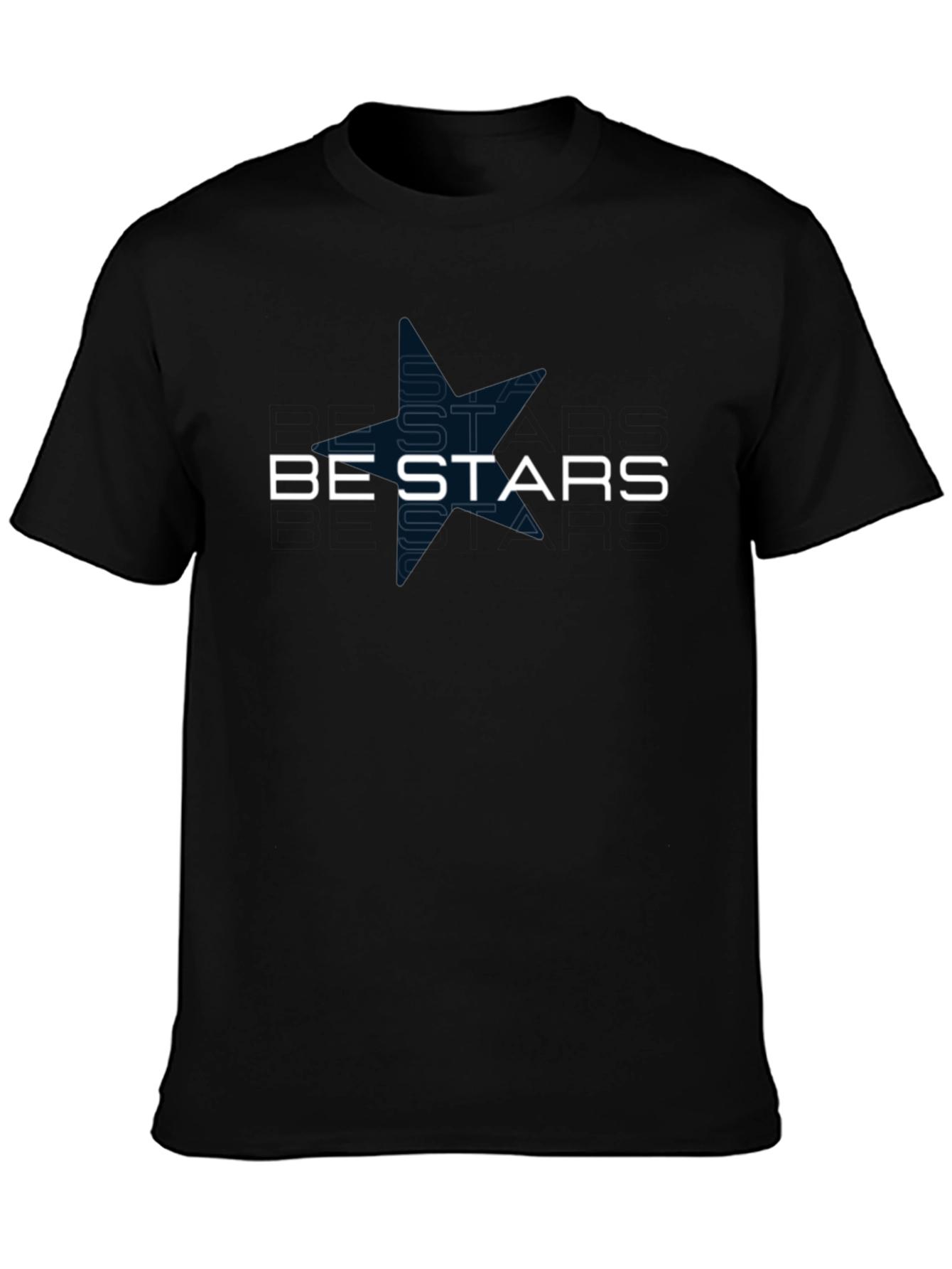 Be Stars Graphic Black T-Shirt