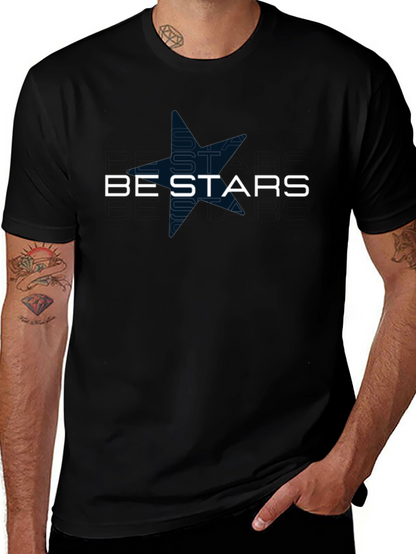 Be Stars Graphic Black T-Shirt