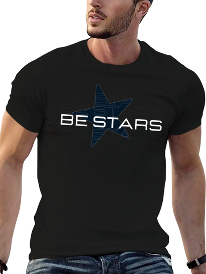 Be Stars Graphic Black T-Shirt