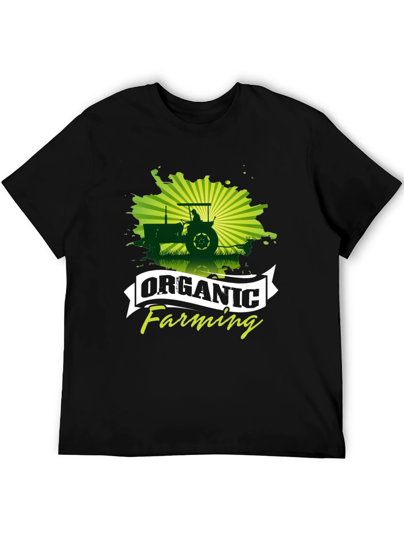 Organic Farming Black Graphic T-Shirt