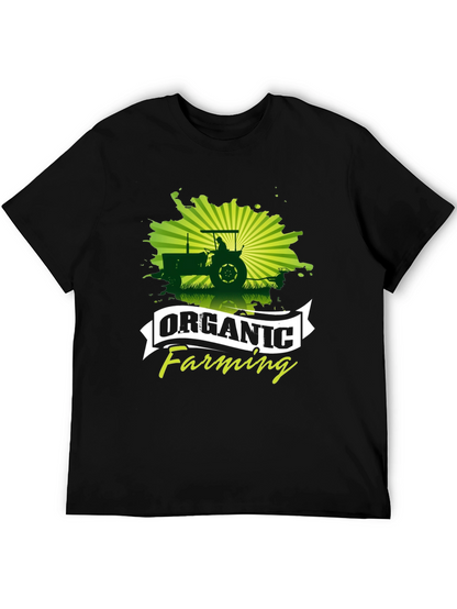 Organic Farming Black Graphic T-Shirt