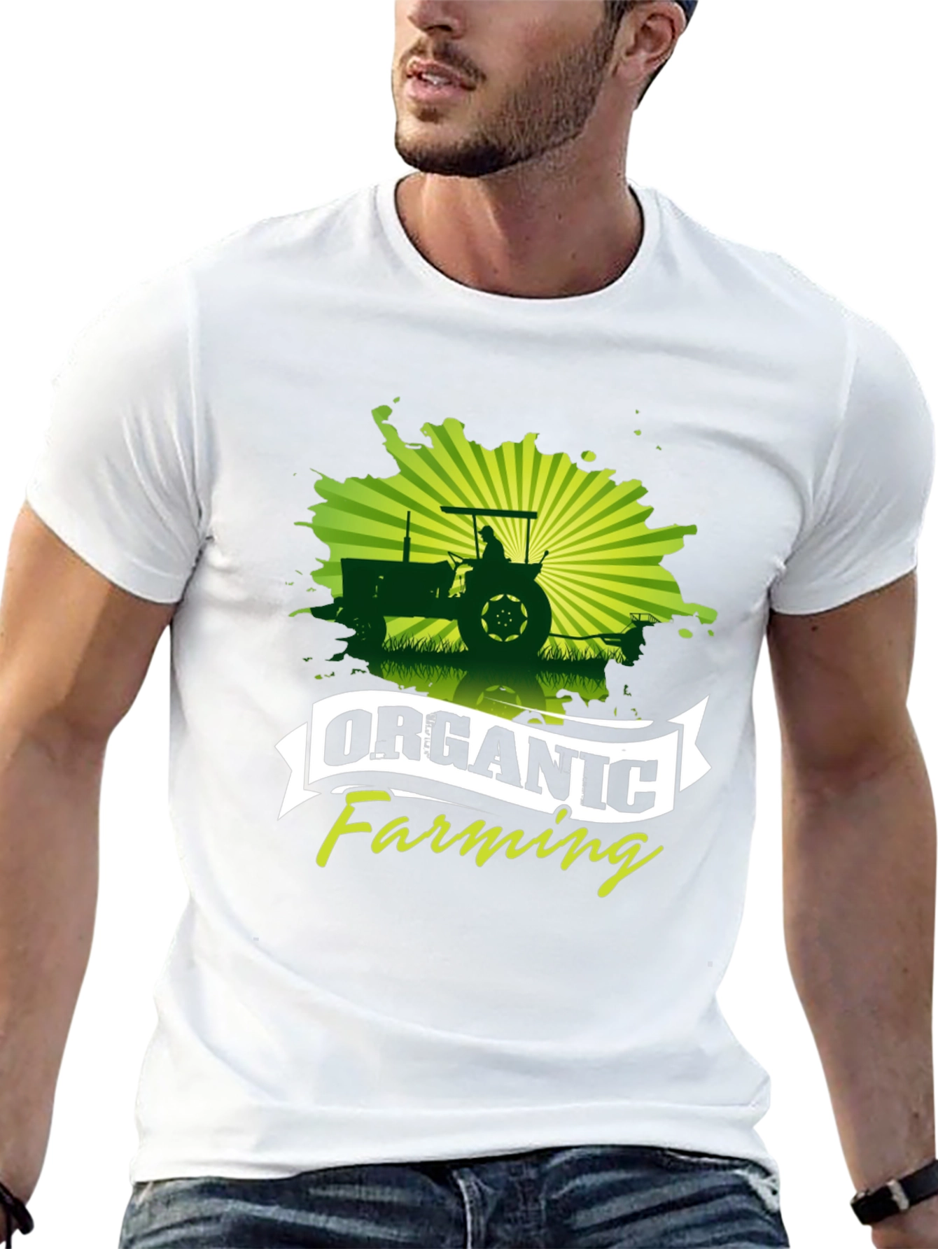 Organic Farming Black Graphic T-Shirt