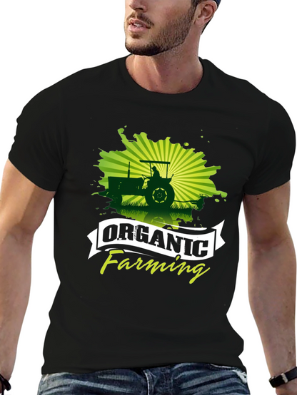 Organic Farming Black Graphic T-Shirt