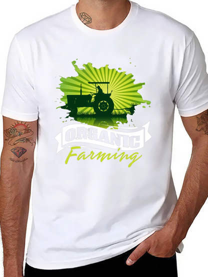 Organic Farming Black Graphic T-Shirt