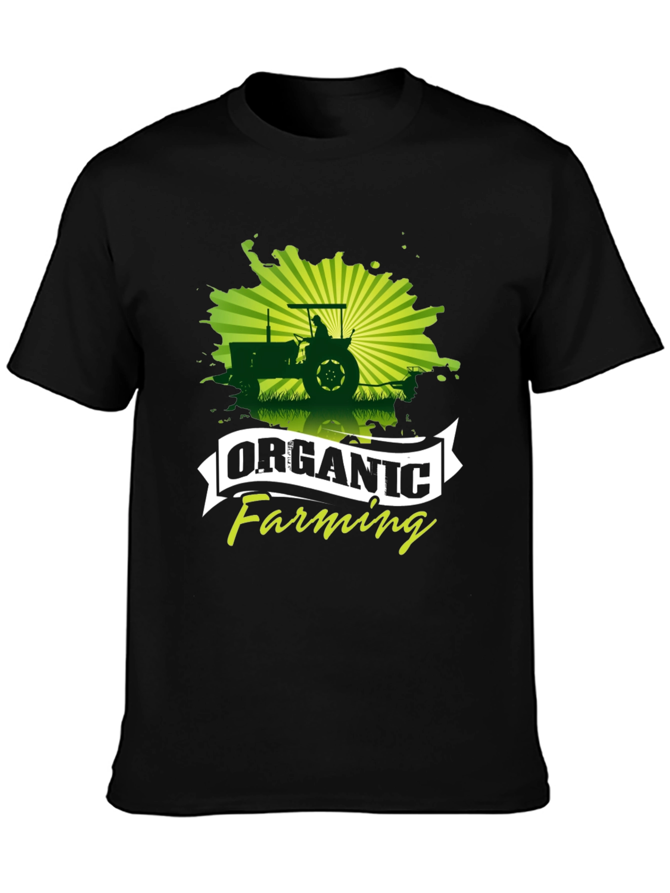 Organic Farming Black Graphic T-Shirt
