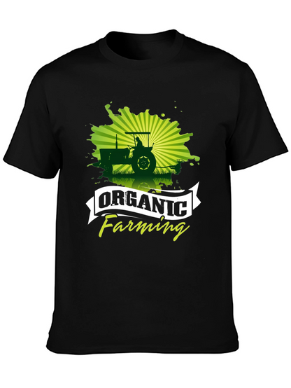 Organic Farming Black Graphic T-Shirt