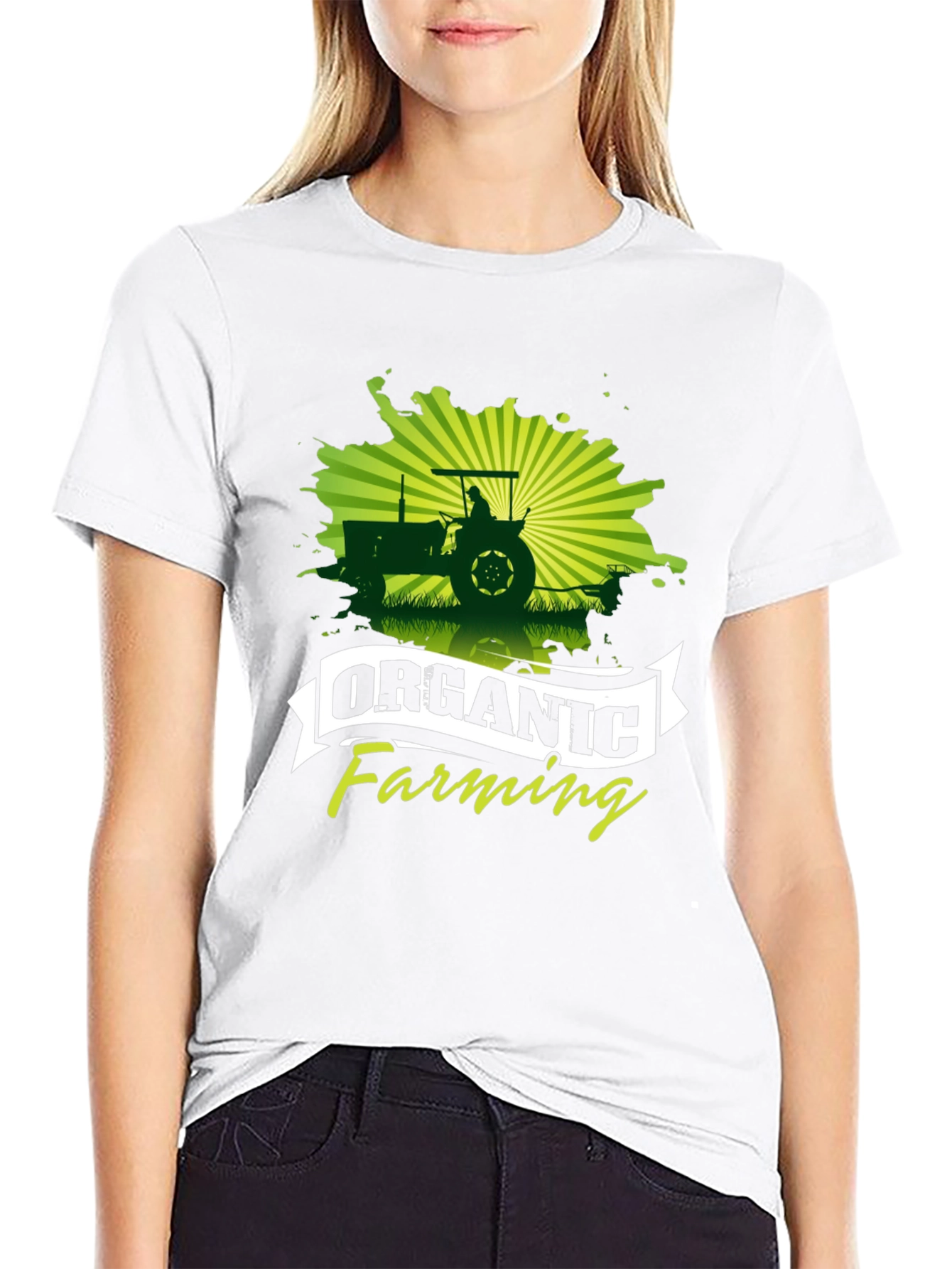 Organic Farming Black Graphic T-Shirt