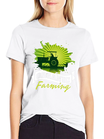 Organic Farming Black Graphic T-Shirt