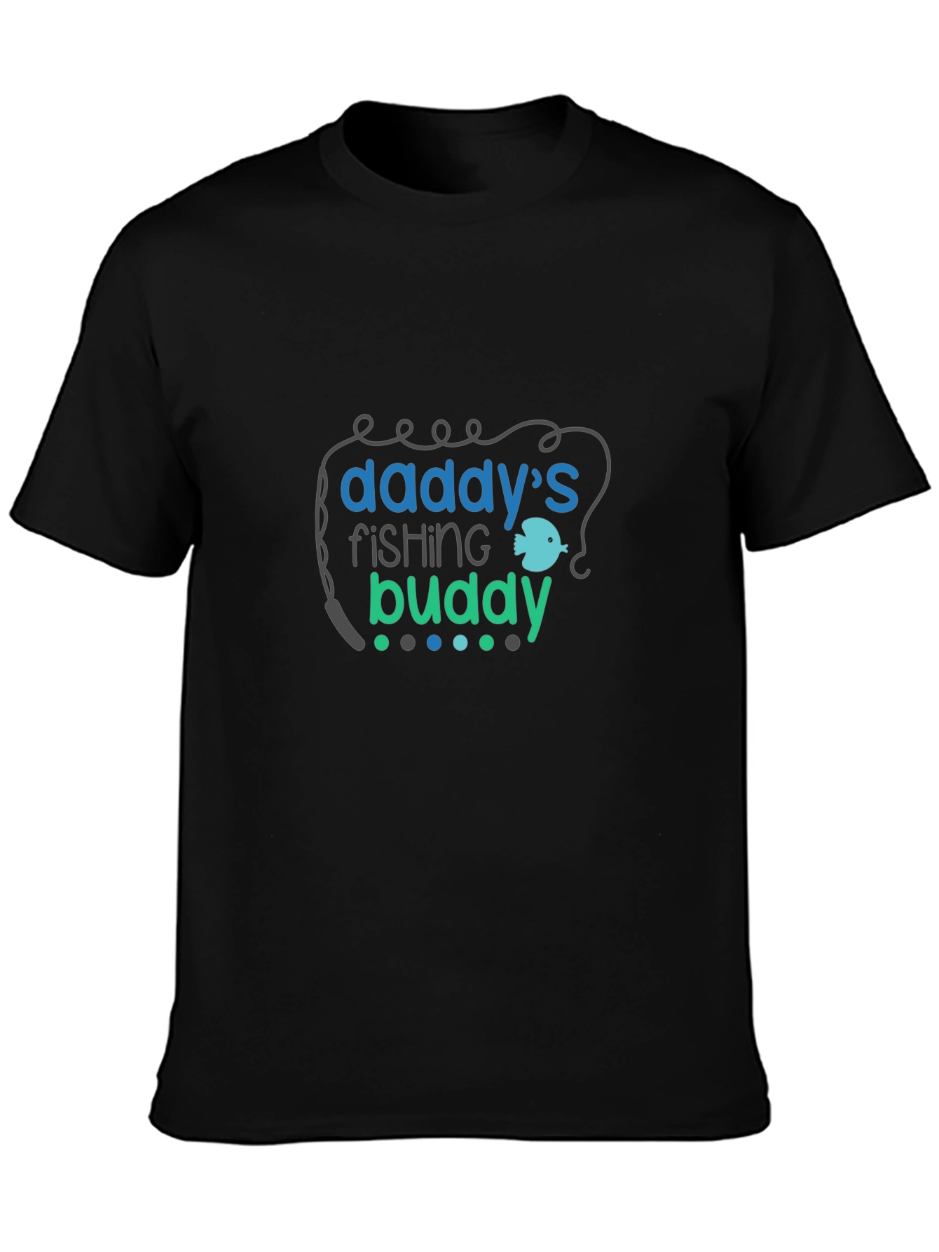 Daddys Fishing Buddy Black T-Shirt