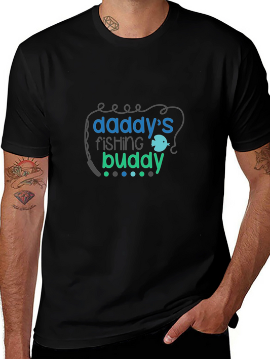 Daddys Fishing Buddy Black T-Shirt