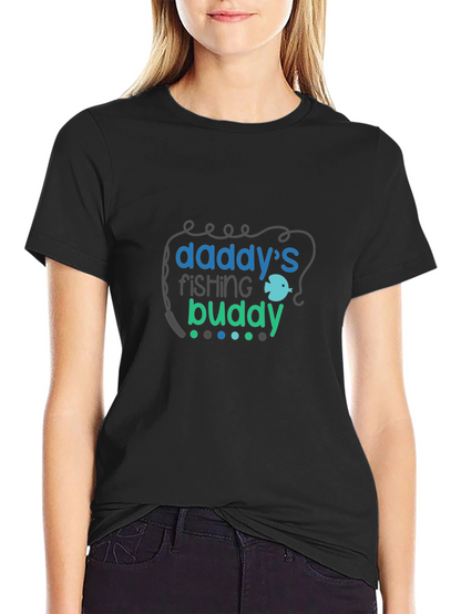 Daddys Fishing Buddy Black T-Shirt