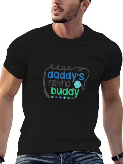 Daddys Fishing Buddy Black T-Shirt