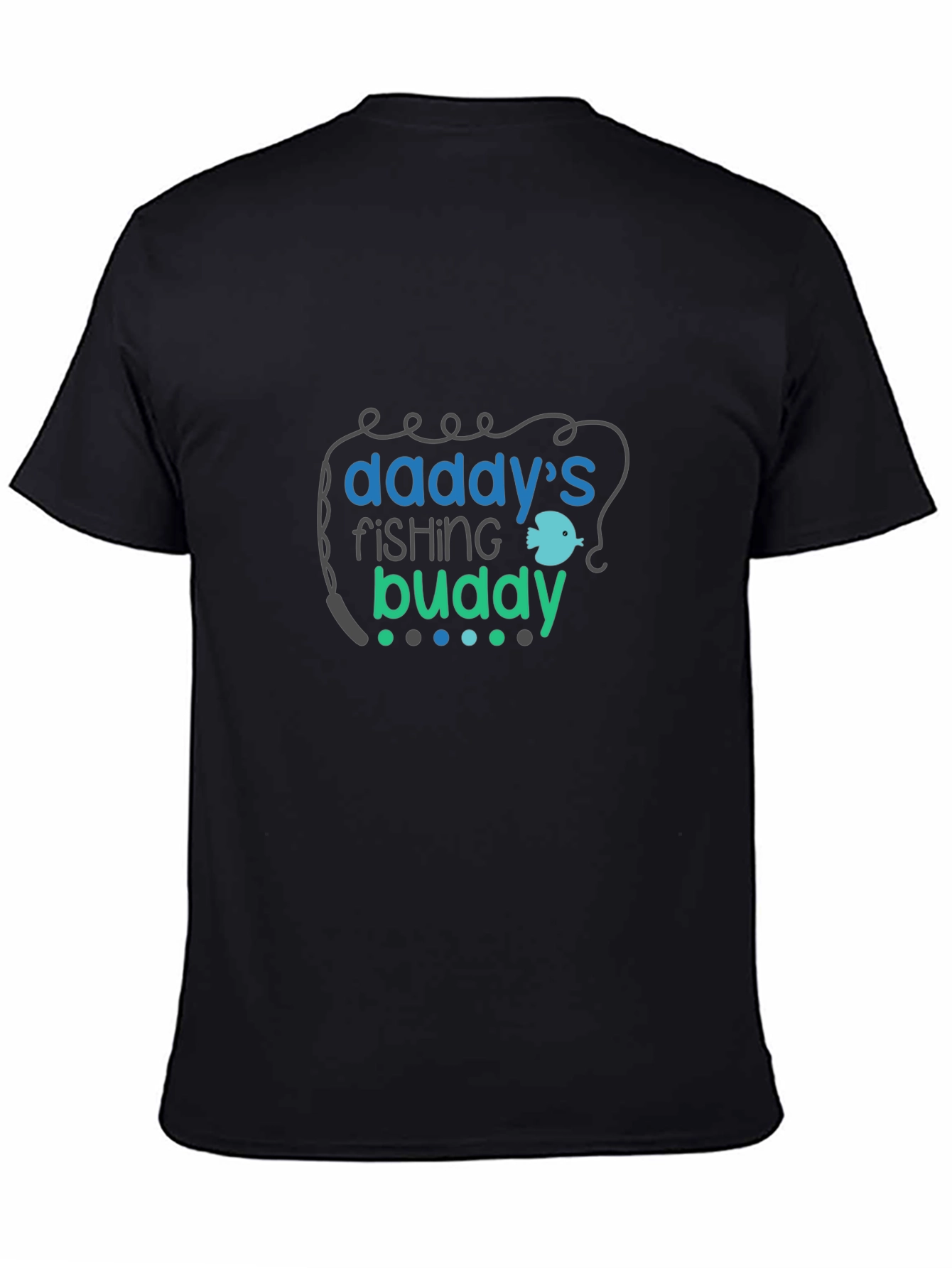 Daddys Fishing Buddy Black T-Shirt