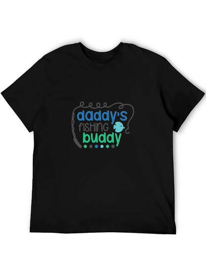 Daddys Fishing Buddy Black T-Shirt