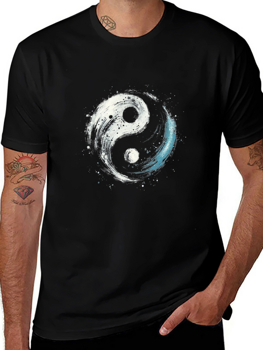 Yin Yang Graphic T-Shirt - Stylish Black Tee
