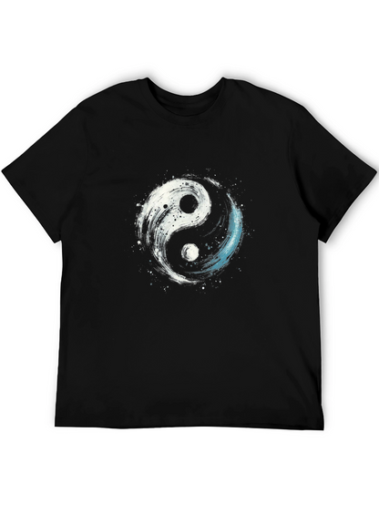 Yin Yang Graphic T-Shirt - Stylish Black Tee