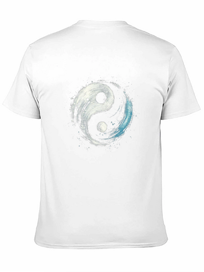 Yin Yang Graphic T-Shirt - Stylish Black Tee