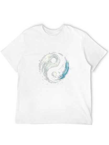 Yin Yang Graphic T-Shirt - Stylish Black Tee