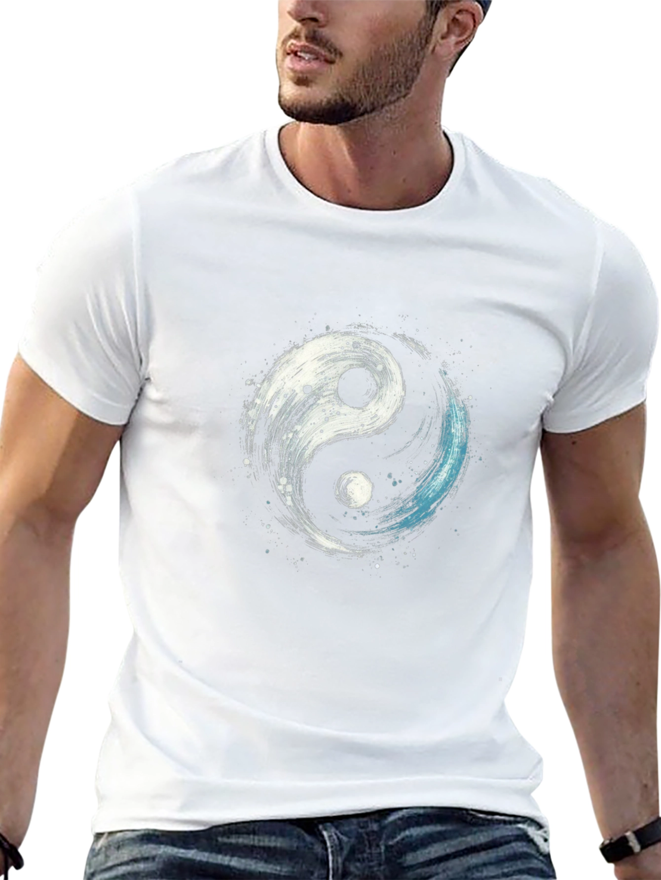 Yin Yang Graphic T-Shirt - Stylish Black Tee
