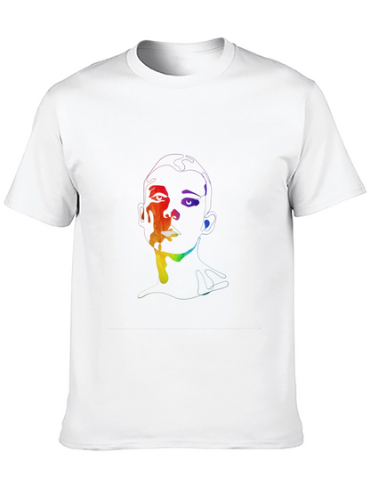 Rainbow Face Graphic T-Shirt
