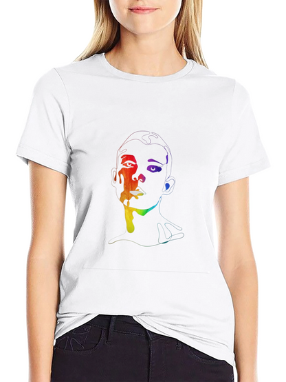 Rainbow Face Graphic T-Shirt