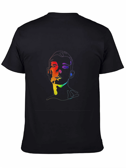 Rainbow Face Graphic T-Shirt