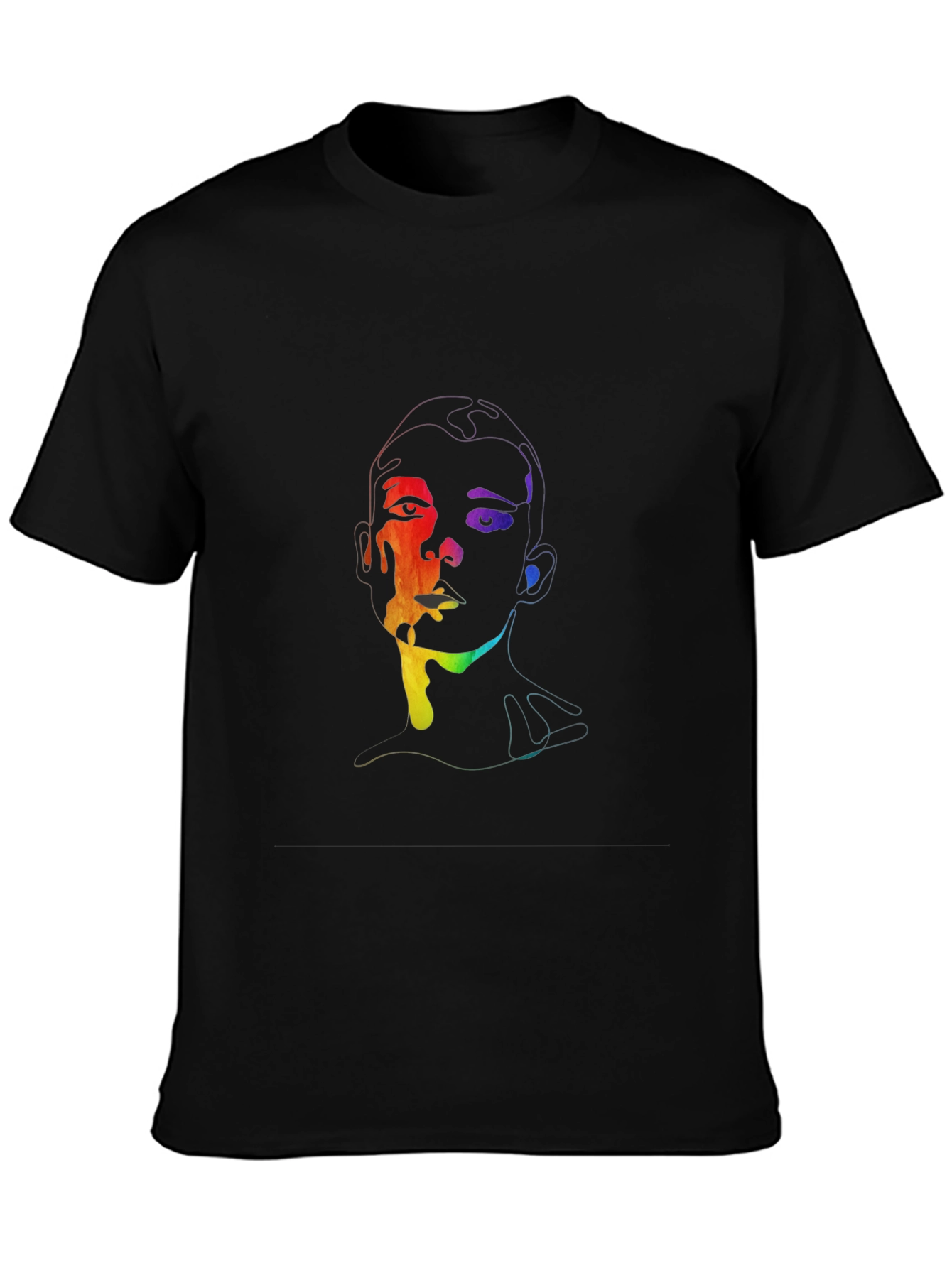 Rainbow Face Graphic T-Shirt