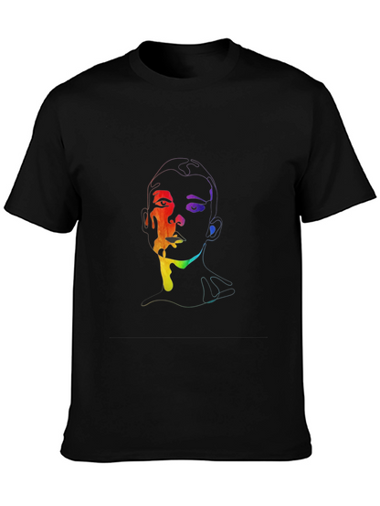 Rainbow Face Graphic T-Shirt