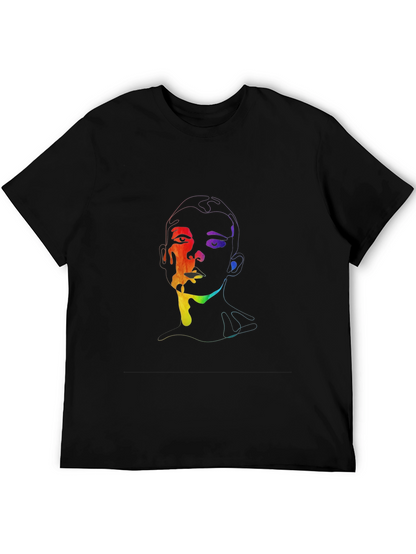 Rainbow Face Graphic T-Shirt
