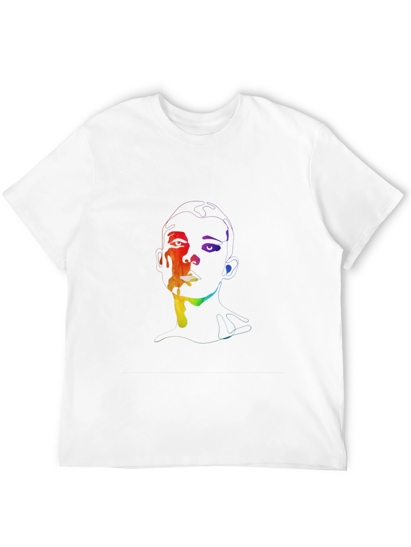 Rainbow Face Graphic T-Shirt