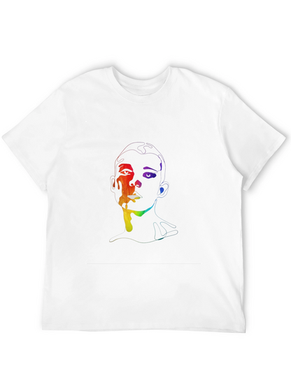 Rainbow Face Graphic T-Shirt