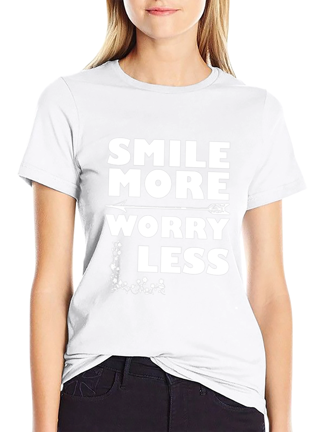 Smile More Worry Less Graphic Tee