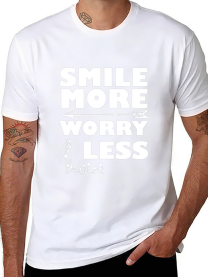 Smile More Worry Less Graphic Tee