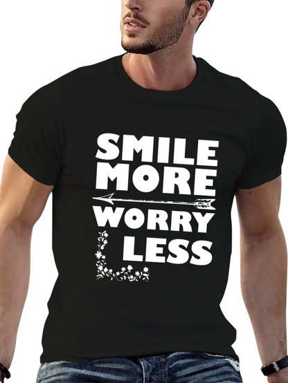 Smile More Worry Less Graphic Tee