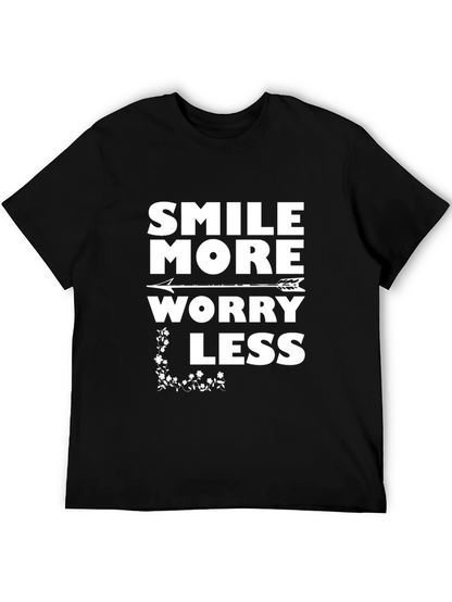 Smile More Worry Less Graphic Tee