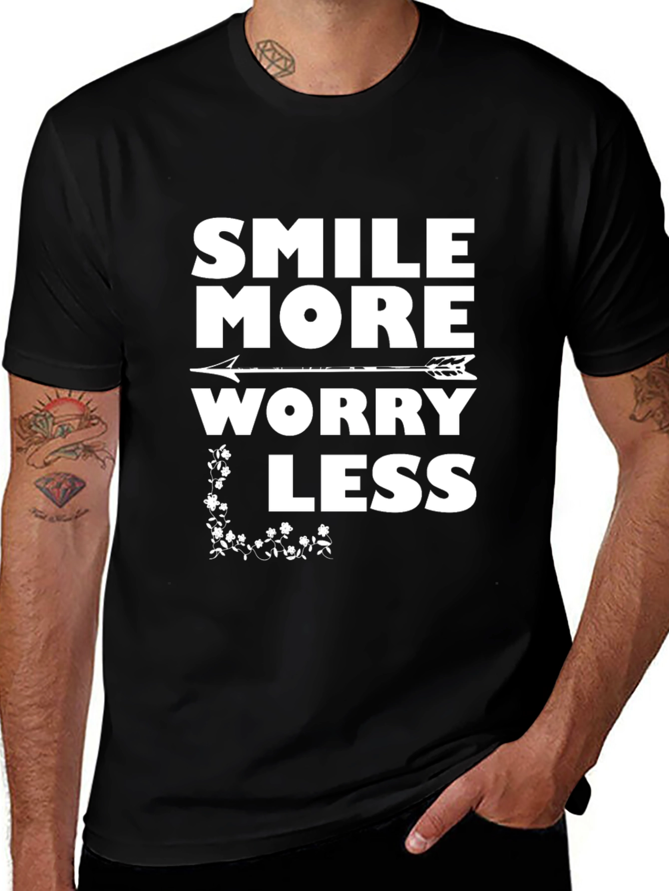 Smile More Worry Less Graphic Tee
