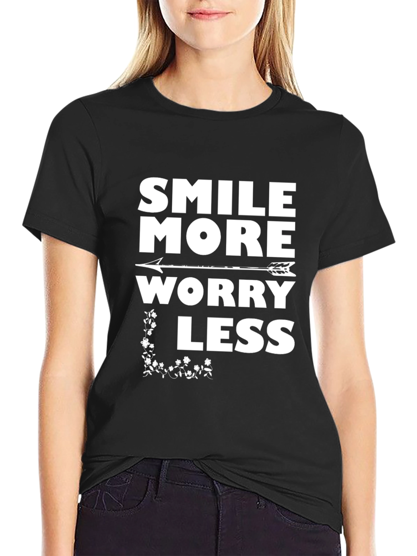 Smile More Worry Less Graphic Tee