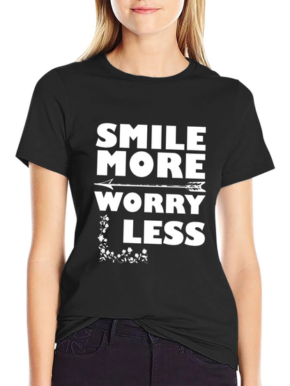 Smile More Worry Less Graphic Tee