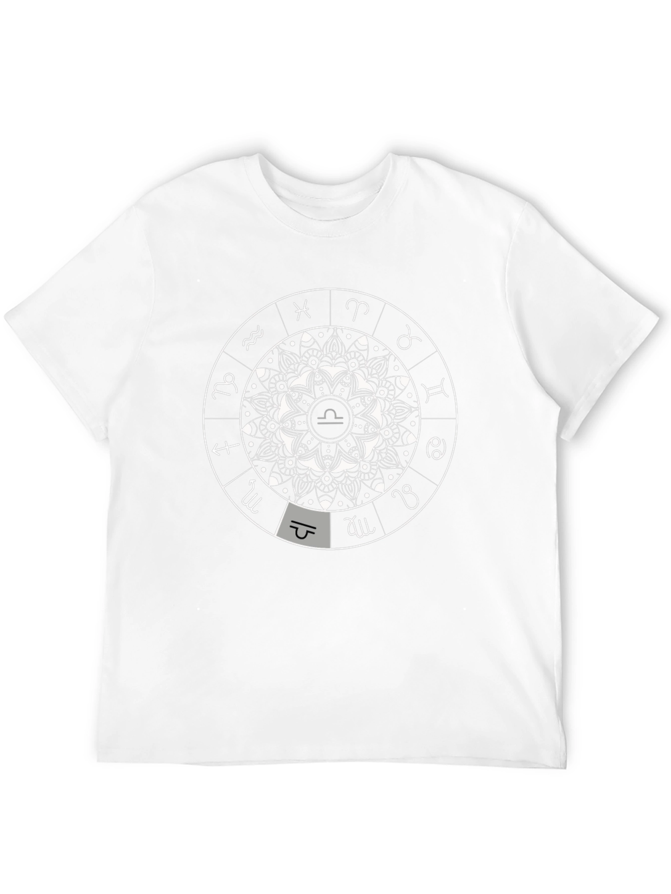 Libra Zodiac Sign Black Graphic Tee